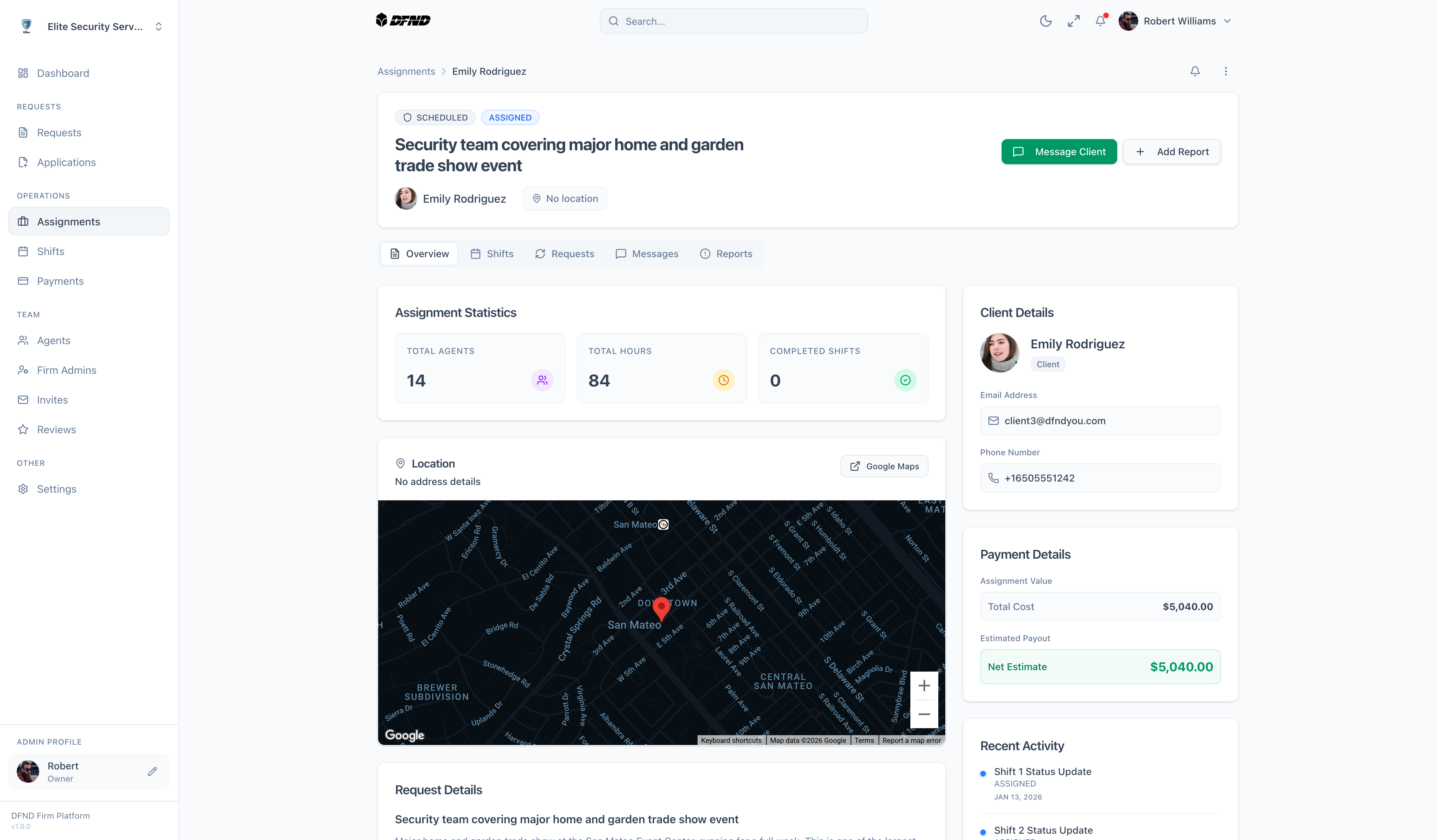 DFND Dashboard Light Mode